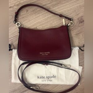 Kate Spade Hudson Medium - Burgundy - Crossbody/Shoulder Bag